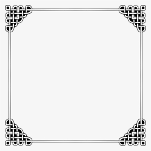 Picture Black And White Stock Celtic Borders Clipart - Celtic Frame Png