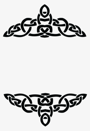 Free Clipart Of A Celtic Border Design Element In Black - Border Design For Logo