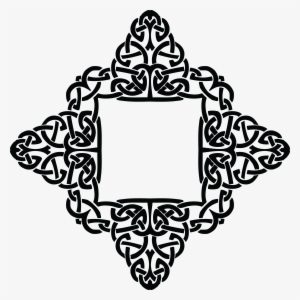 Clipart Of A Celtic Diamond Frame Border Design Png - Clip Art