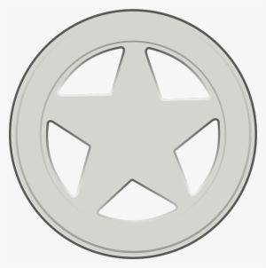 Sheriff, Badge, Star, Silver - Texas Ranger Badge Clip Art