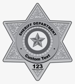 Custom Silver Sheriff Badge Sticker - Sheriff Badge Sticker