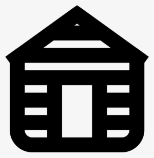 Log Cabin Icon - Cabin Symbol Black And White
