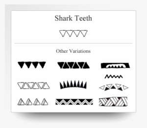 Variations Of The Shark Teeth Symbol As Depicted On - Maori Symbols Tattoos And Meaning