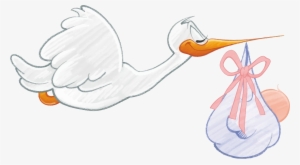 Stork Clipart Baby Png - Newborn Stork Png