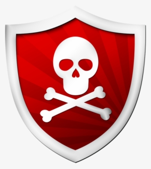 Red Shield With A Skull - Skull And Crossbones Logo