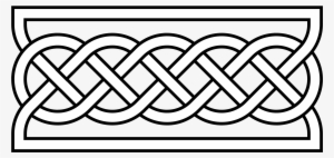 Banner Freeuse Decorative Svg Design - Simple Celtic Knot Border