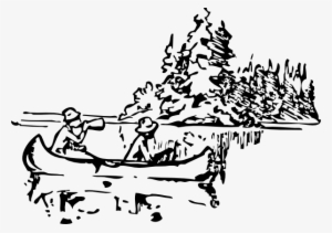 Black - Canoeing Clipart Black And White