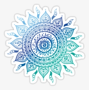 Blue Gradient Mandala Stickers