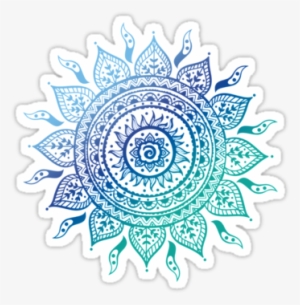Blue Gradient Mandala Stickers - Experience Your Intuition: Guided Meditations For Intuitive