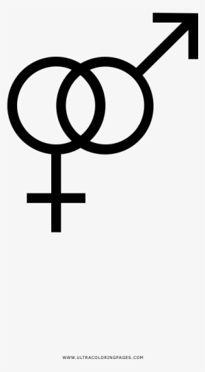 Gender Symbols Coloring Page - Icon Hetero