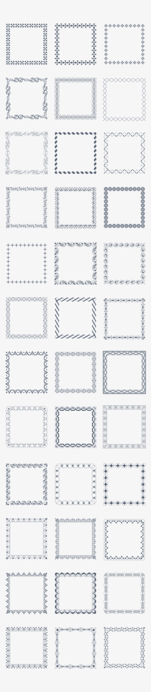 Preview All The Vintage Vector Borders, Carefully Traced - Parallel