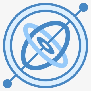 This Is A Circle With Two Very Short Lines Coming Out - Gyroscope Icon