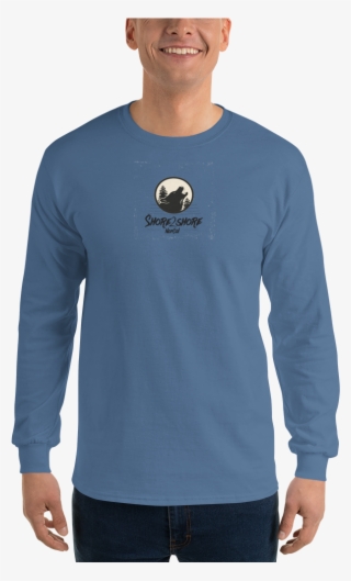 Splotchy Outline Wolf Shore Long Sleeve T-shirt - Shirt