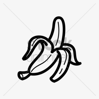 Outline Peeled Of A Banana Clipart T-shirt Banana Clip - Outline Peeled Of A Banana