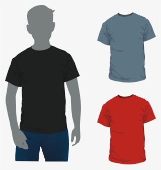 T Shirt Template Cdr Download - Man With T Shirt Vector