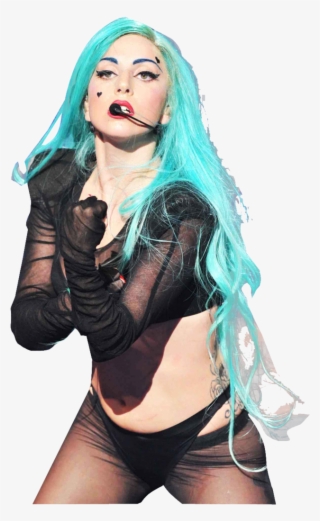 Gaga Png - Lady Gaga Blue Hair