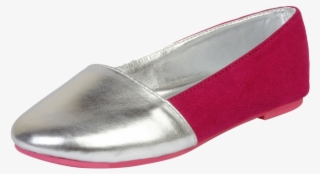 Girls Casual Slipon Ballerina Shoe - Beanz Girls Pink Colourblock Flat Shoes-female