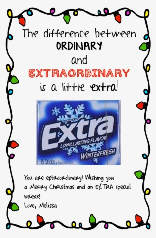 Extra Gum Gift Tag Freebie Just Customize The Message