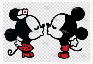 Download Mickey And Minnie Kissing Apple Disney - Cute Minnie And Mickey