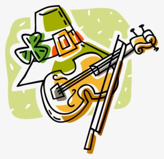 Vector Illustration Of Irish Mythology Leprechaun Hat - Irish Music Clip Art
