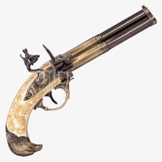 Flintlock Pistol Png Png Royalty Free - Firearm