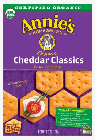 Annies Organic Cheddar Classic Baked Crackers Png Ritz - Annie's Cheese Crackers