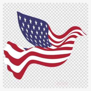 Dove With American Flag Clipart United States Of America - American Peace Dove Mugs