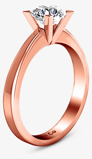 Solitaire Engagement Ring Icon 14k Rose Gold - Engagement Ring