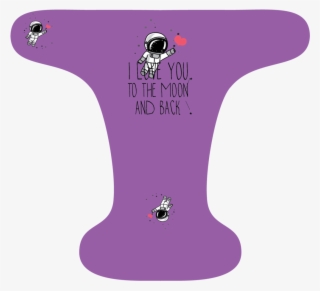 Love You To The Moon Single Purple - Cartoon