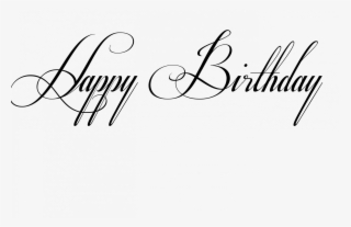 Fancy Happy Birthday Square Labels - Cool Font Happy Birthday In Cursive