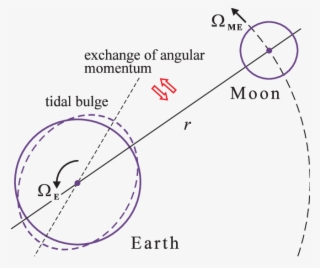 Sketch Of The Tidal Interaction Between The Earth And - Moon