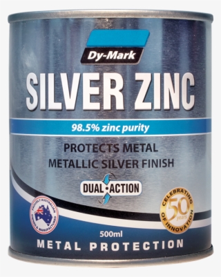 Dy-mark 500ml Silver Zinc Metal Paint - Ink Dymark Stencil Spray Brown 315gm