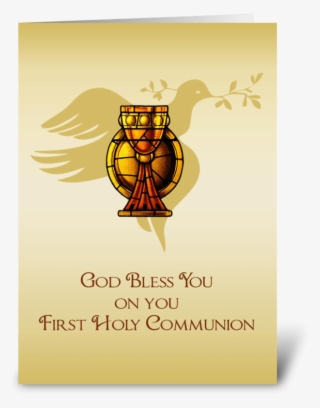 Chalice Dove Congratul Send This Greeting Card - Cousin Congratulations First Communion Chalice Dove
