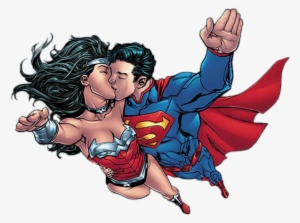 Fresco Kiss, - Superman N Wonder Women Kiss