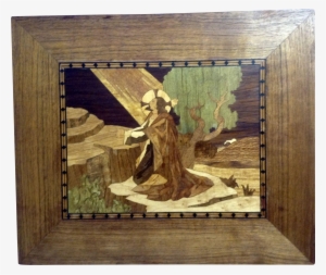 Christ Jesus In The Garden Of Gethsemane Inlaid Wood - Marquetry