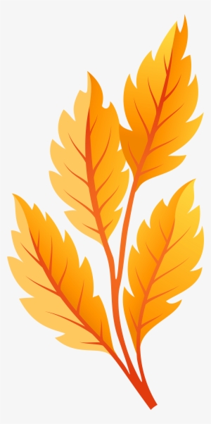 Orange Autumn Leaves Png Clip Art - Clip Art