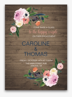Rustic Flower Invitation Png