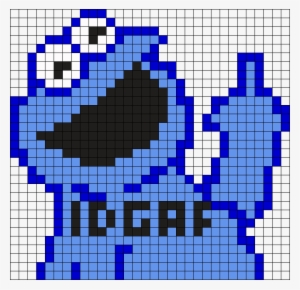 Idgaf Cookie Monster Perler Bead Pattern / Bead Sprite - Bead