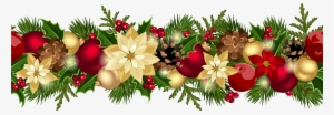 Christmas Decorative Garland Png Clipart Picture - Christmas Garland Border Png
