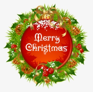 Merry Christmas Snow Flakes Transparent Png - Christmas Wreath Merry Christmas