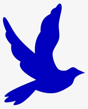 Small - Blue Dove Clipart