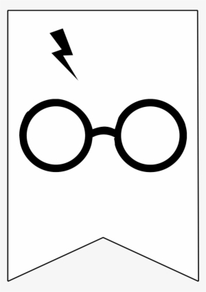 Glasses Lightning Bolt - Harry Potter Banners Printable
