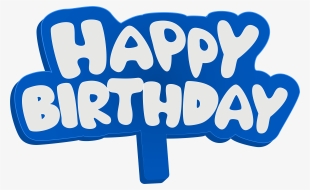 Png Images Free Download - Blue Happy Birthday Png