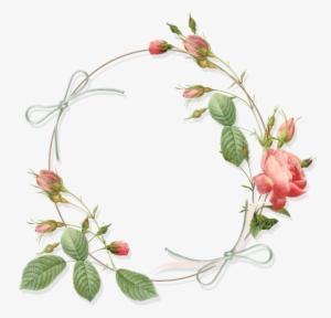Vintage Flowers, Rose Frame, Flower Frame, Flower Art, - Vintage Flower Design Border Png