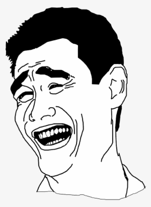 Troll Face Png No Background - Yao Ming Face Png