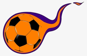 Soccer Ball With Flames Clipart - Fire Soccer Ball Image Transparent Background