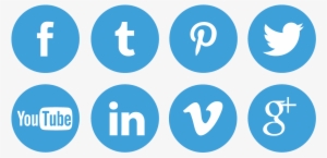 Social Media Icons - Blue Social Media Icons Png