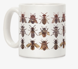 Bee Species Pattern Coffee Mug - Top