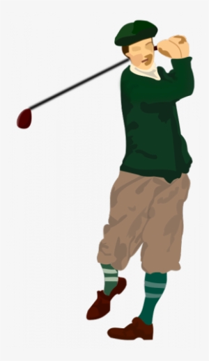 Golfer Drawing Watercolor - Golf Player Clipart Free