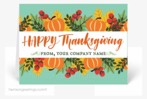 Whimsical Thanksgiving Cards For Customers - Greeting Card